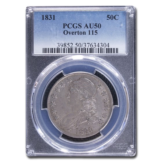 1831 Capped Bust Half Dollar AU-50 PCGS (Overton 115) 1831 Capped Bust Half Dollar AU-50 PCGS (Overton 115)